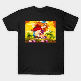 Abstract Skateboard Girl T-Shirt